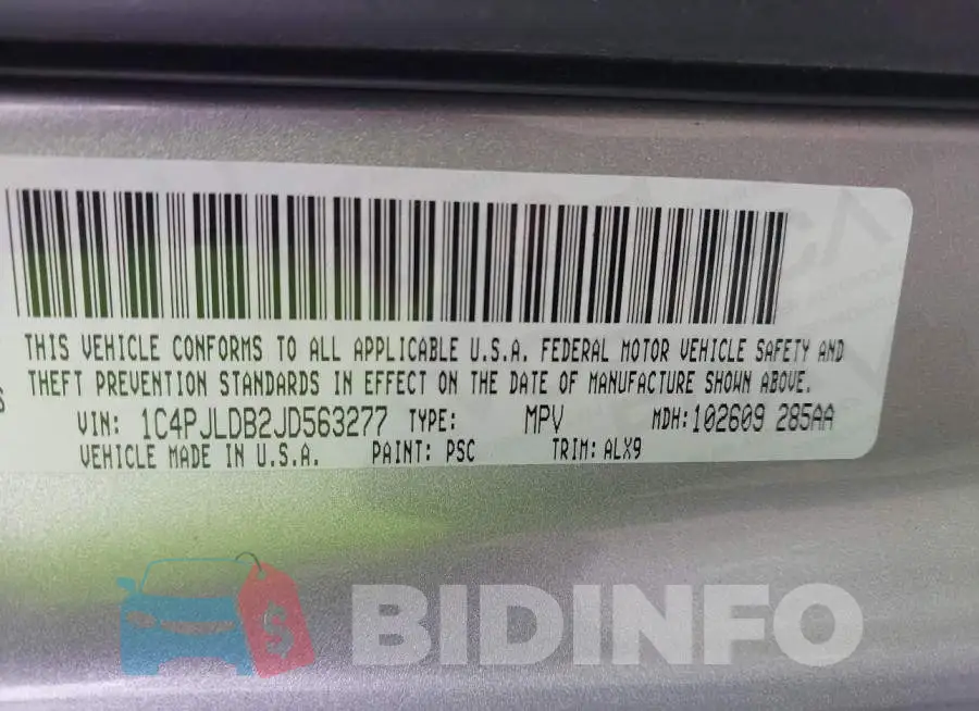 1C4PJLDB2JD563277 Photo# 9
