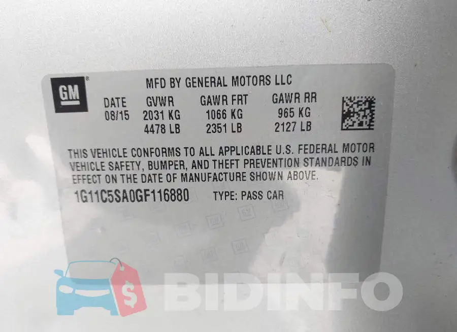 1G11C5SA0GF116880 Photo# 9