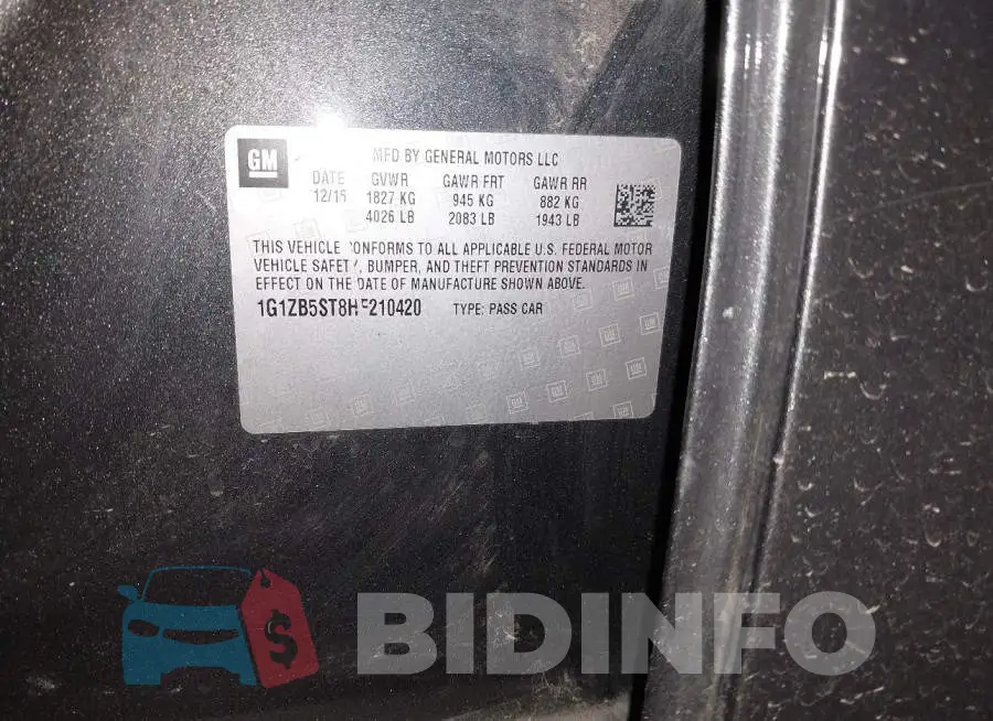 1G1ZB5ST8HF210420 Photo# 9