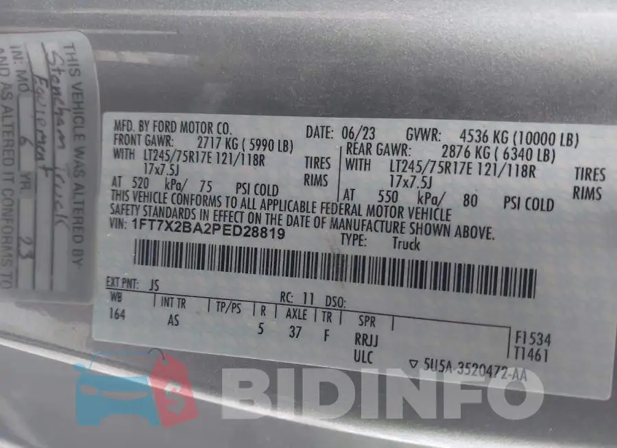 1FT7X2BA2PED28819 Photo# 9