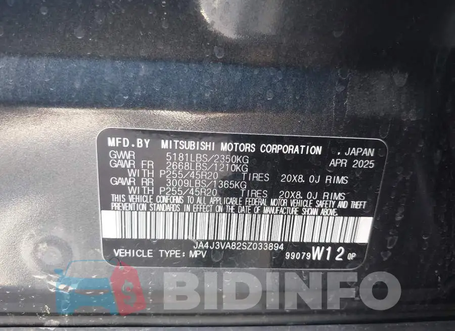JA4J3VA82SZ033894 Photo# 9