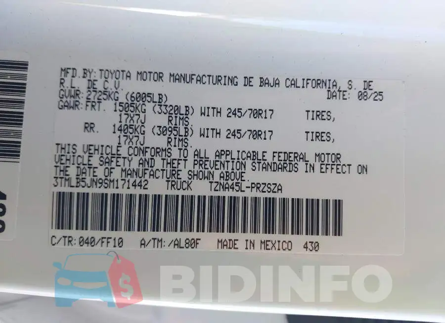 3TMLB5JN9SM171442 Photo# 9