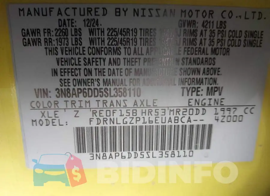 3N8AP6DD5SL358110 Photo# 9
