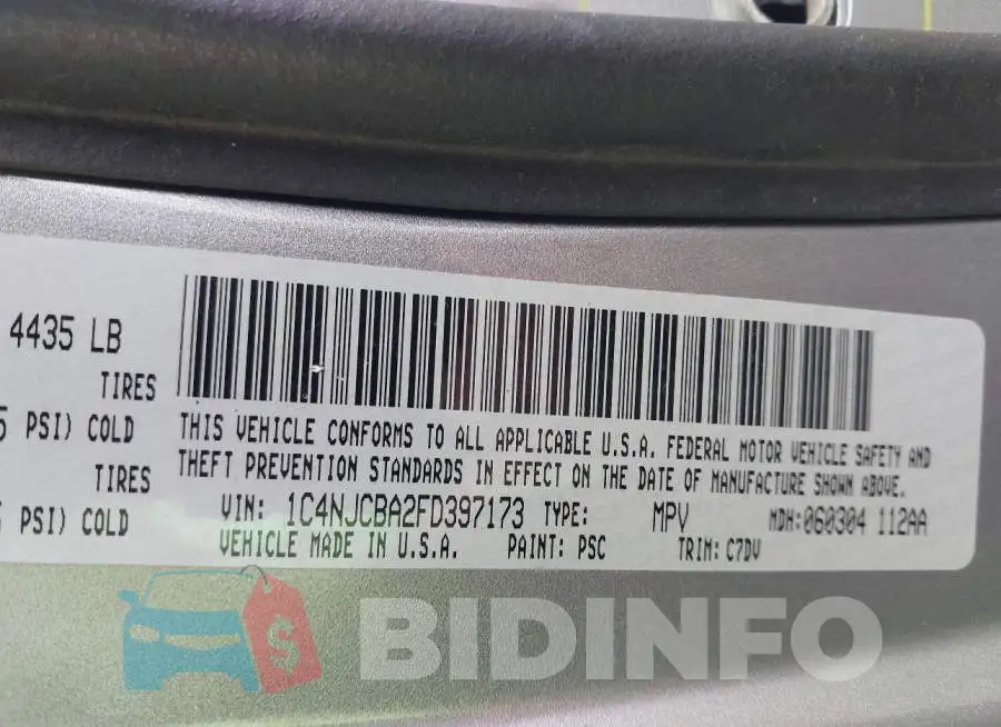 1C4NJCBA2FD397173 Photo# 9