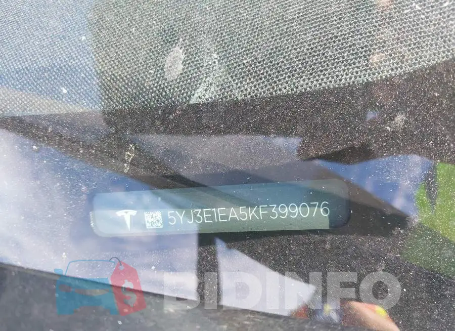 5YJ3E1EA5KF399076 Photo# 9
