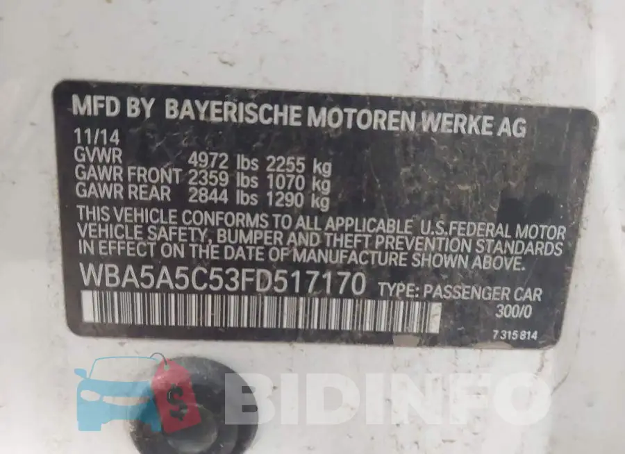 WBA5A5C53FD517170 Photo# 9