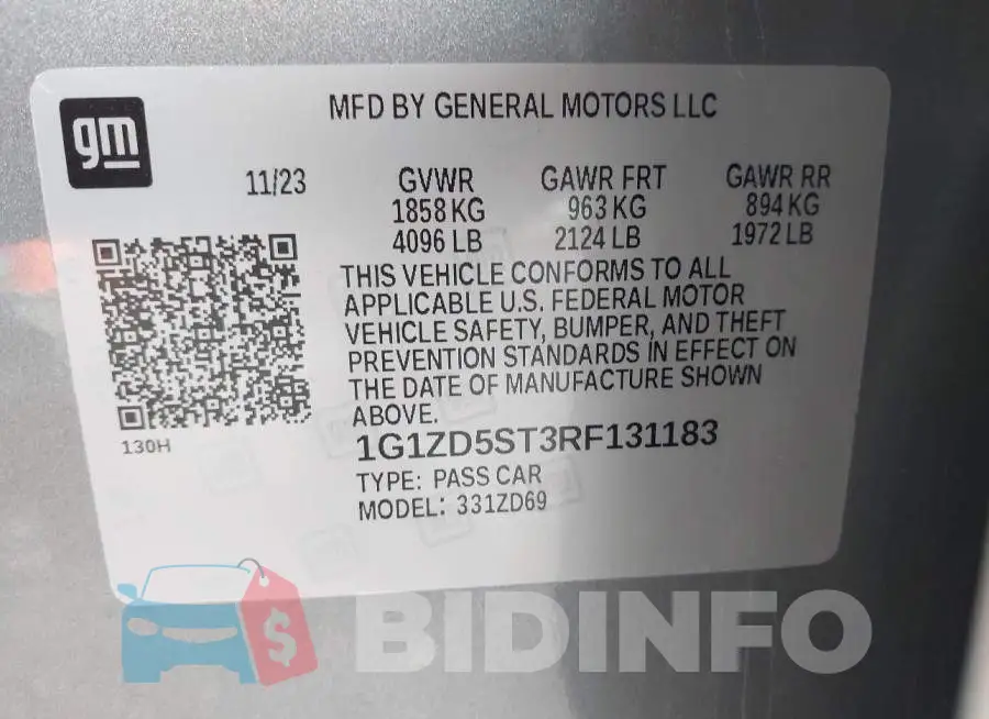 1G1ZD5ST3RF131183 Photo# 9