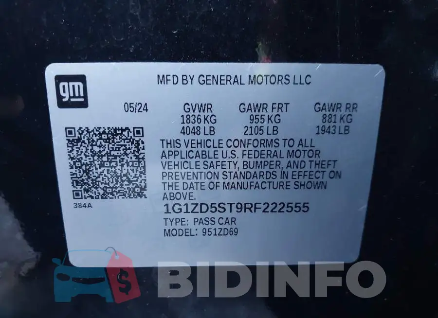 1G1ZD5ST9RF222555 Photo# 9