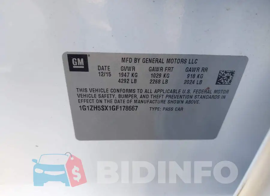 1G1ZH5SX1GF178667 Photo# 9