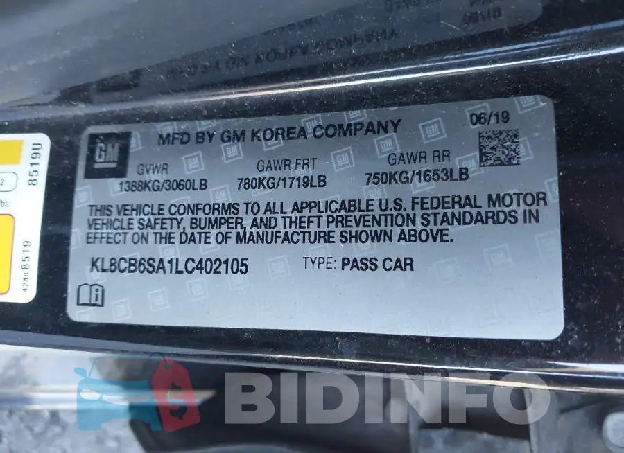 KL8CB6SA1LC402105 Photo# 9