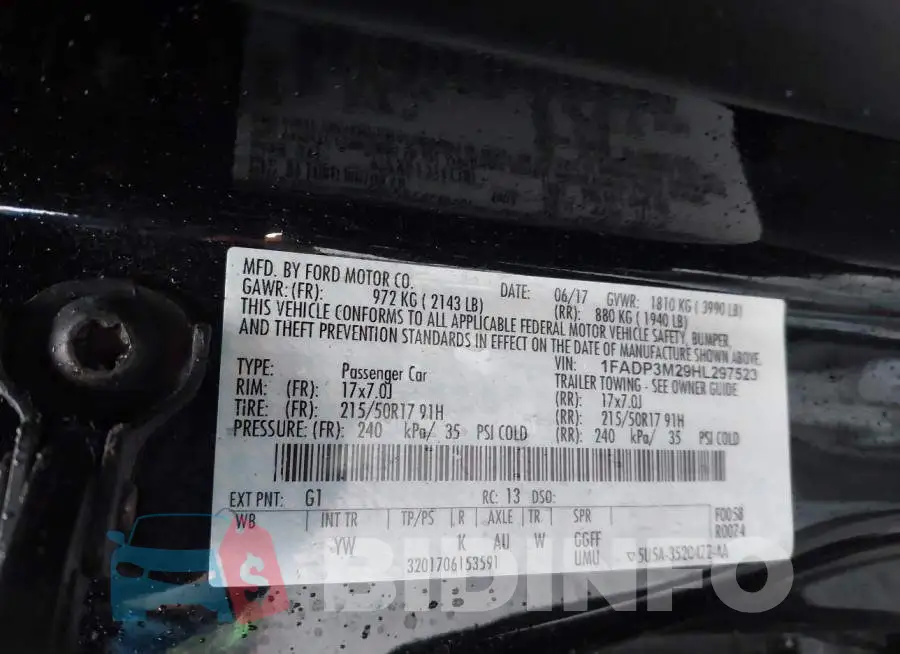 1FADP3M29HL297523 Photo# 9