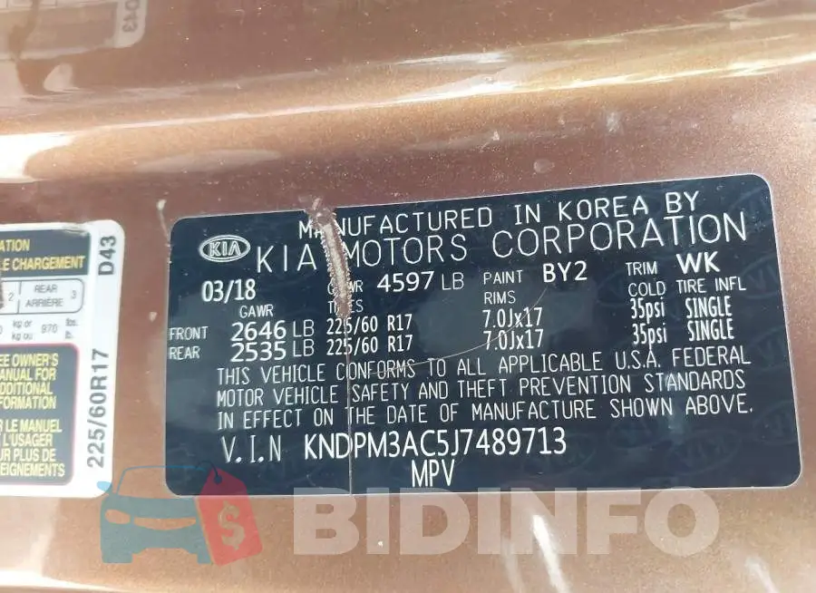 KNDPM3AC5J7489713 Photo# 9