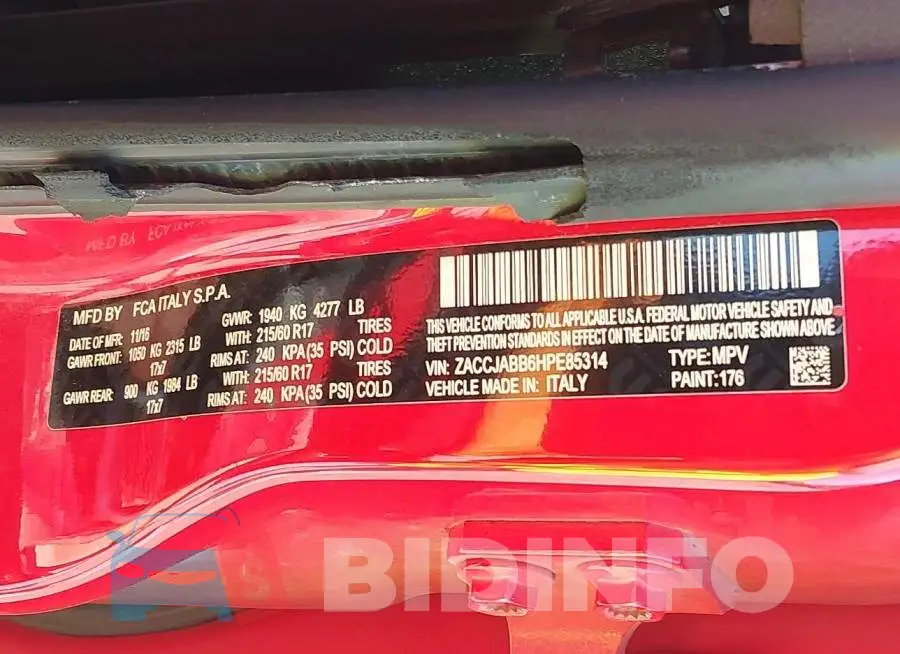 ZACCJABB6HPE85314 Photo# 9