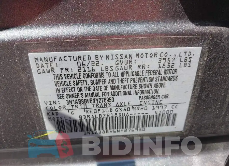 3N1AB8BV6NY276950 Photo# 9