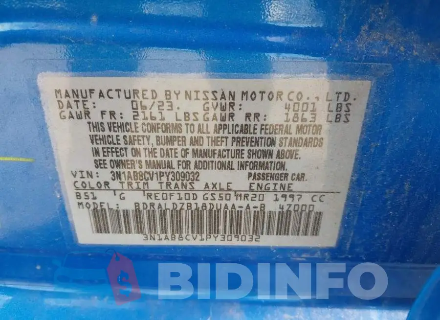 3N1AB8CV1PY309032 Photo# 9