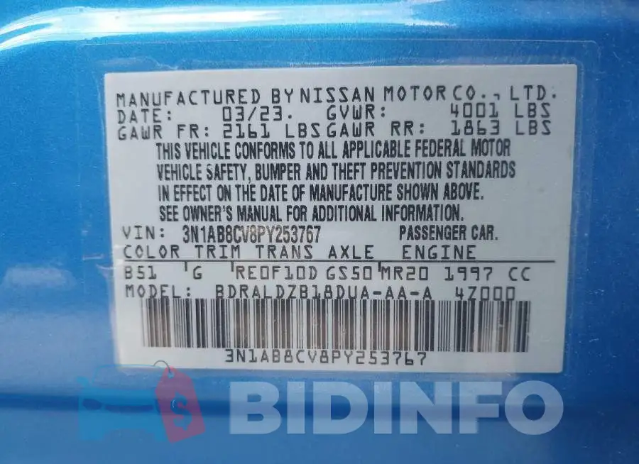 3N1AB8CV8PY253767 Photo# 9