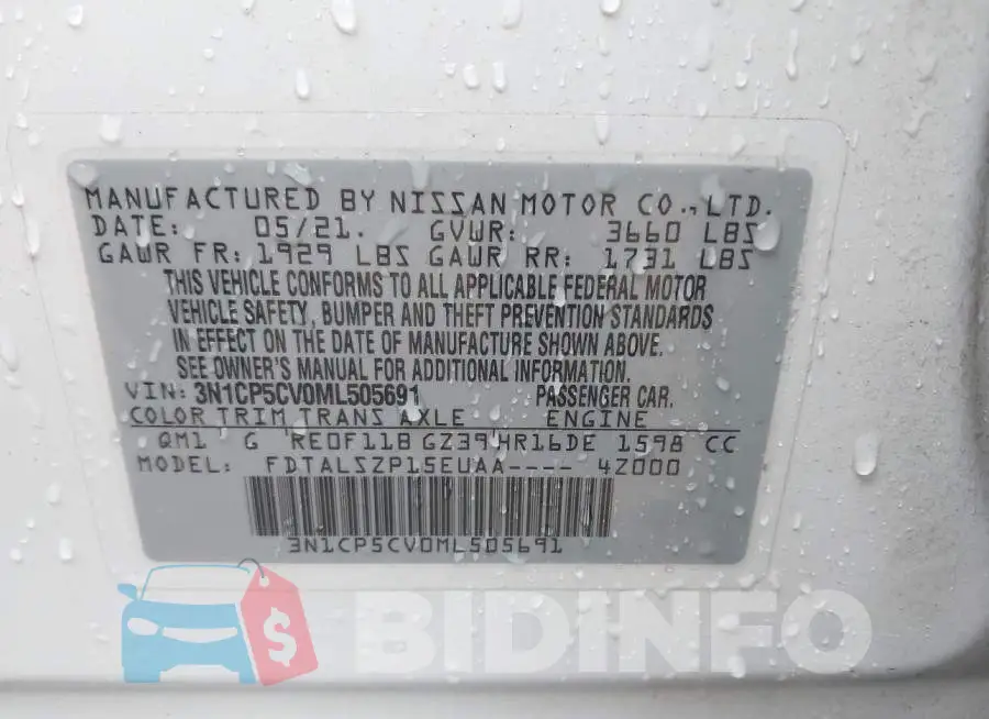 3N1CP5CV0ML505691 Photo# 9
