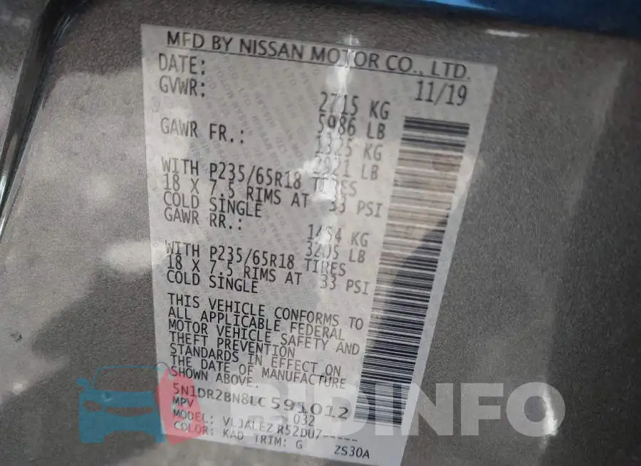 5N1DR2BN8LC591012 Photo# 9
