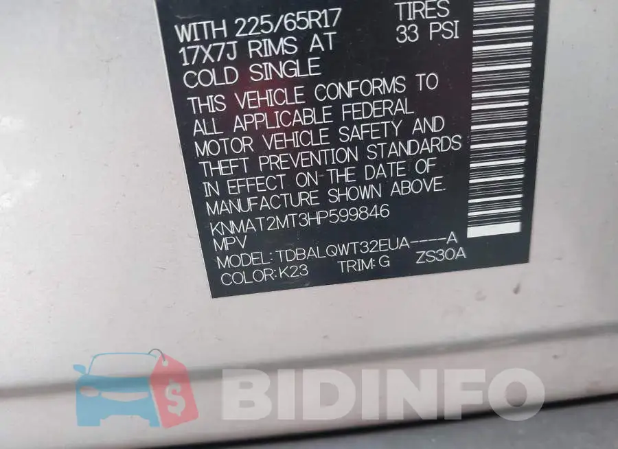 KNMAT2MT3HP599846 Photo# 9