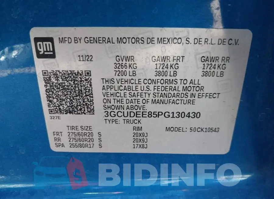 3GCUDEE85PG130430 Photo# 9