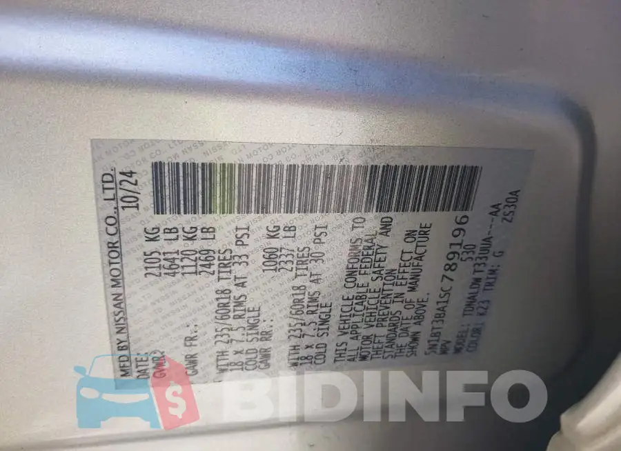 5N1BT3BA1SC789196 Photo# 9
