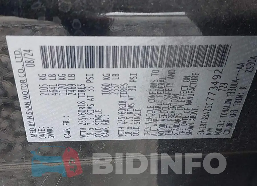 5N1BT3BA2SC773492 Photo# 9