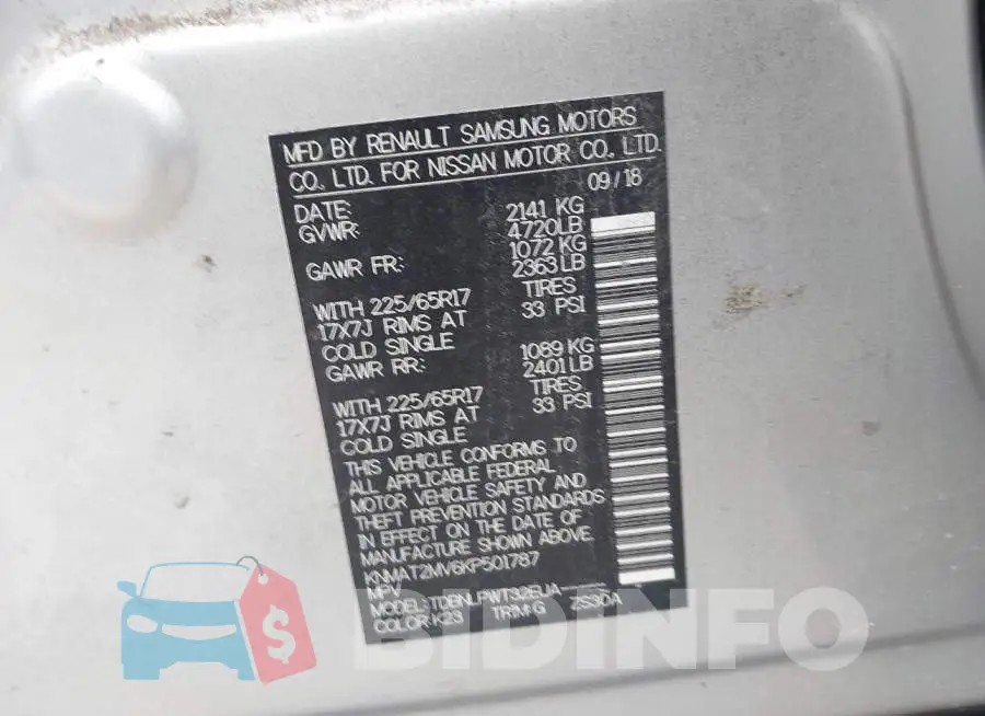 KNMAT2MV6KP501787 Photo# 9