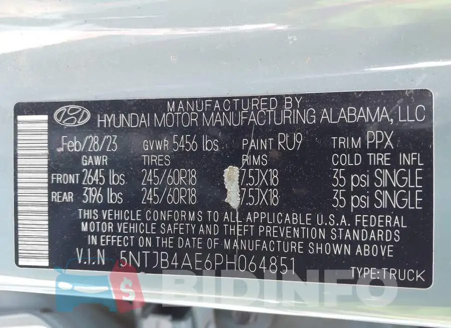 5NTJB4AE6PH064851 Photo# 9