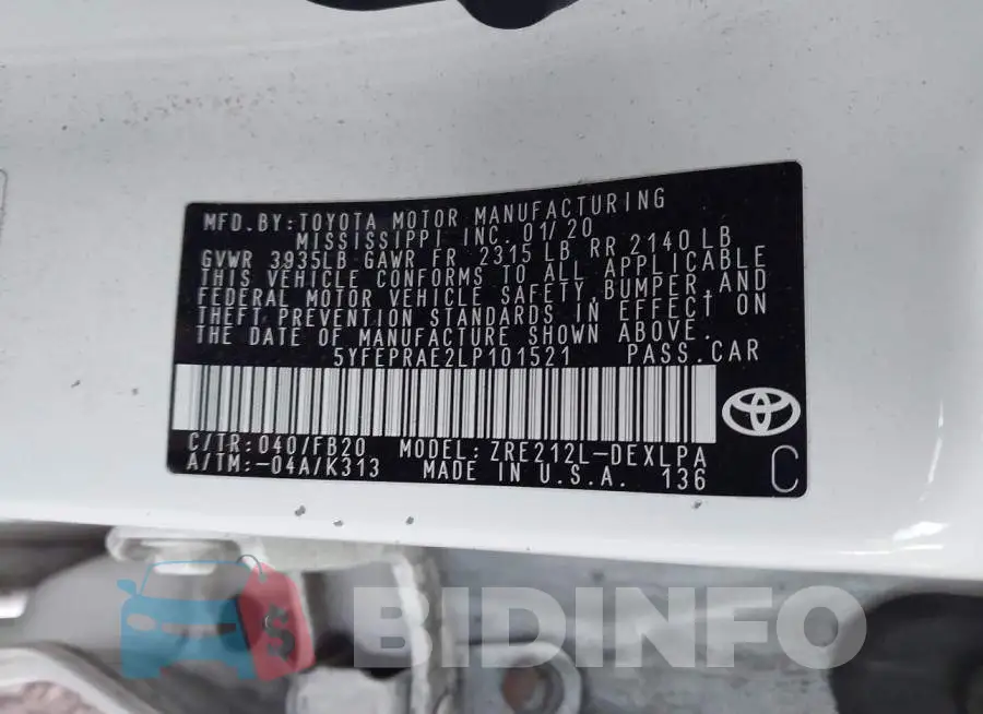 5YFEPRAE2LP101521 Photo# 9