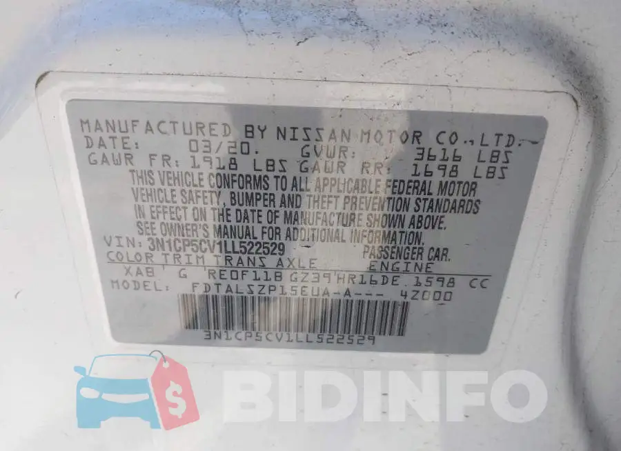 3N1CP5CV1LL522529 Photo# 9