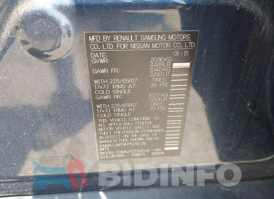 KNMAT2MT9FP529278 Photo# 9