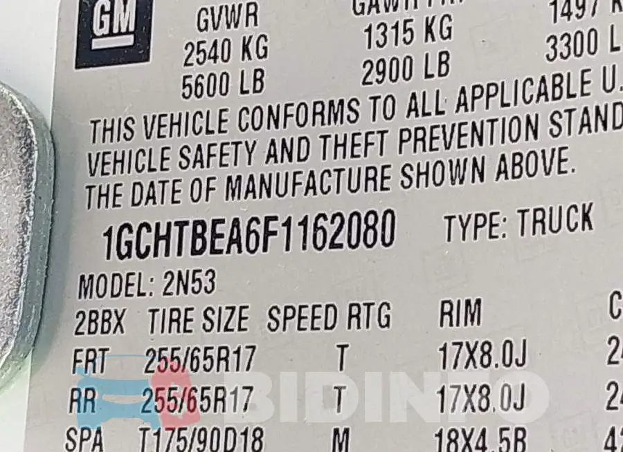 1GCHTBEA6F1162080 Photo# 9