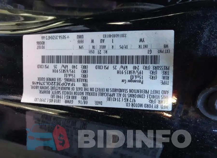 1FADP3E22GL376416 Photo# 9