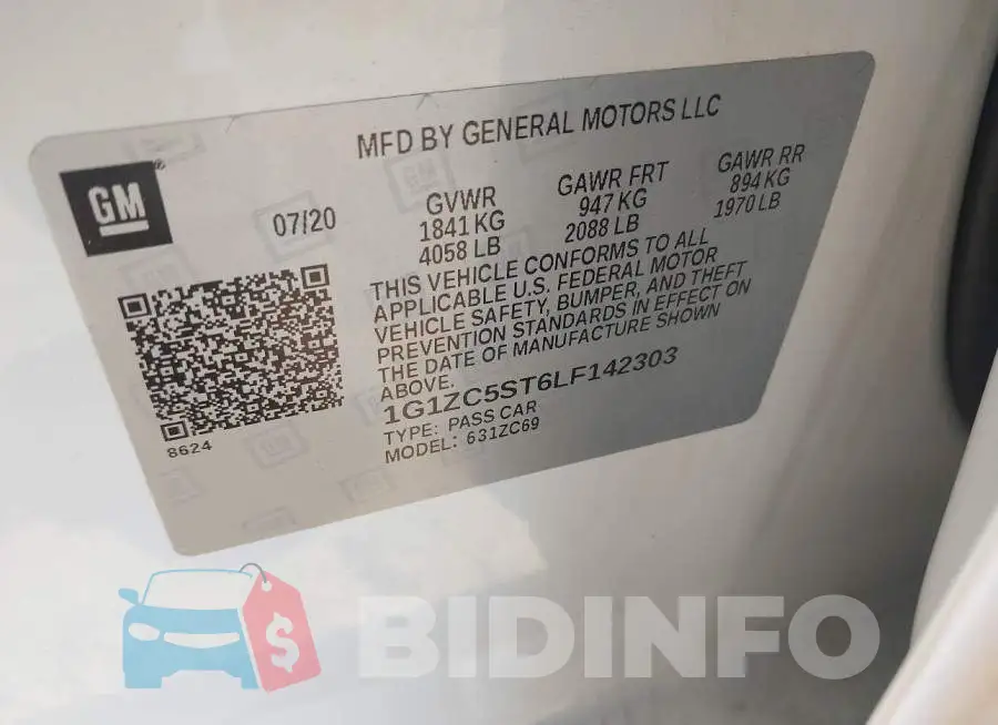 1G1ZC5ST6LF142303 Photo# 9