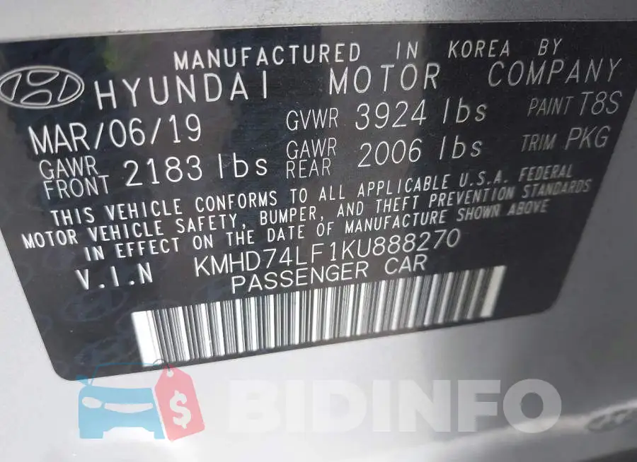 KMHD74LF1KU888270 Photo# 9