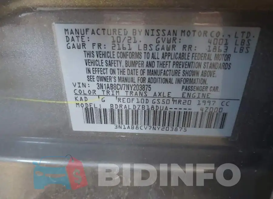 3N1AB8CV7NY203875 Photo# 9