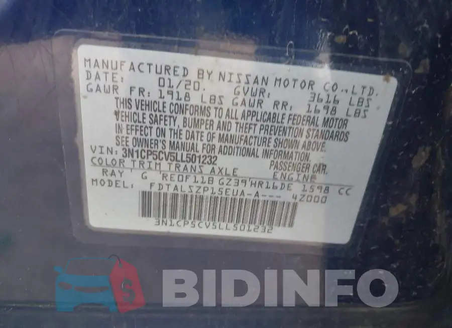 3N1CP5CV5LL501232 Photo# 9