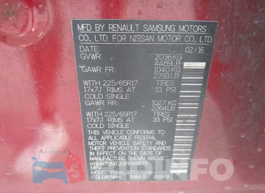 KNMAT2MT2GP659873 Photo# 9