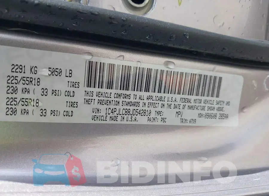 1C4PJLCB8JD542810 Photo# 9