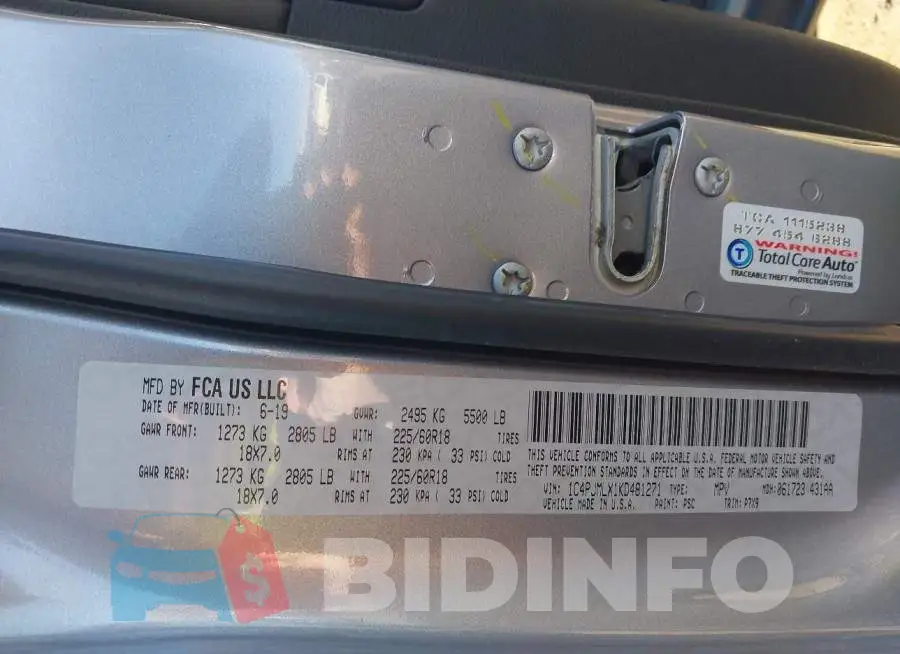 1C4PJMLX1KD481271 Photo# 9