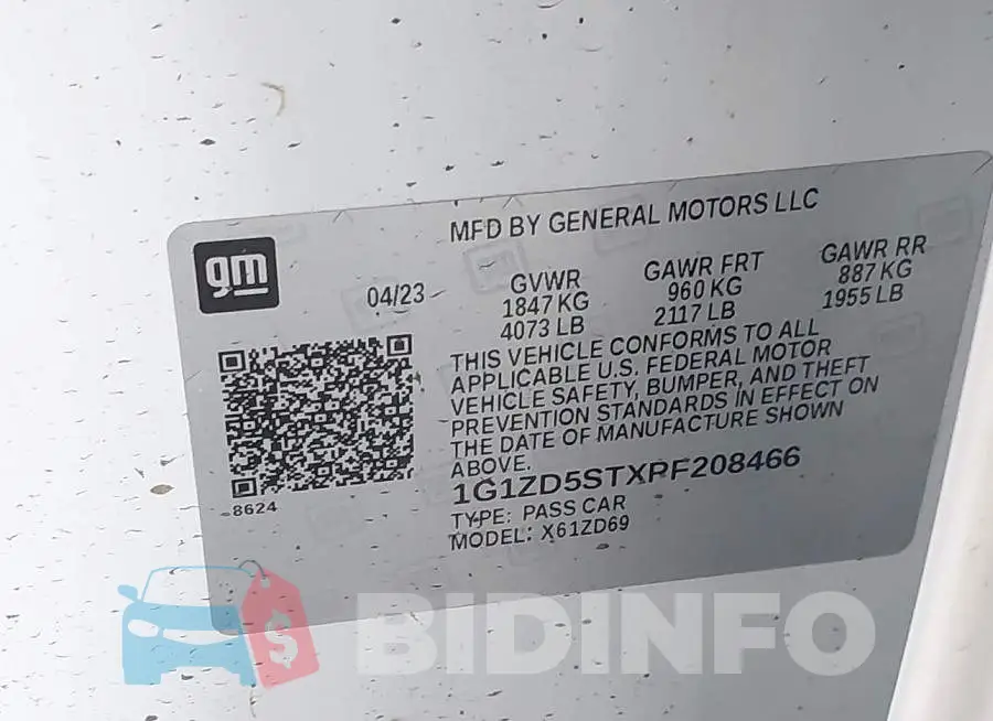 1G1ZD5STXPF208466 Photo# 9