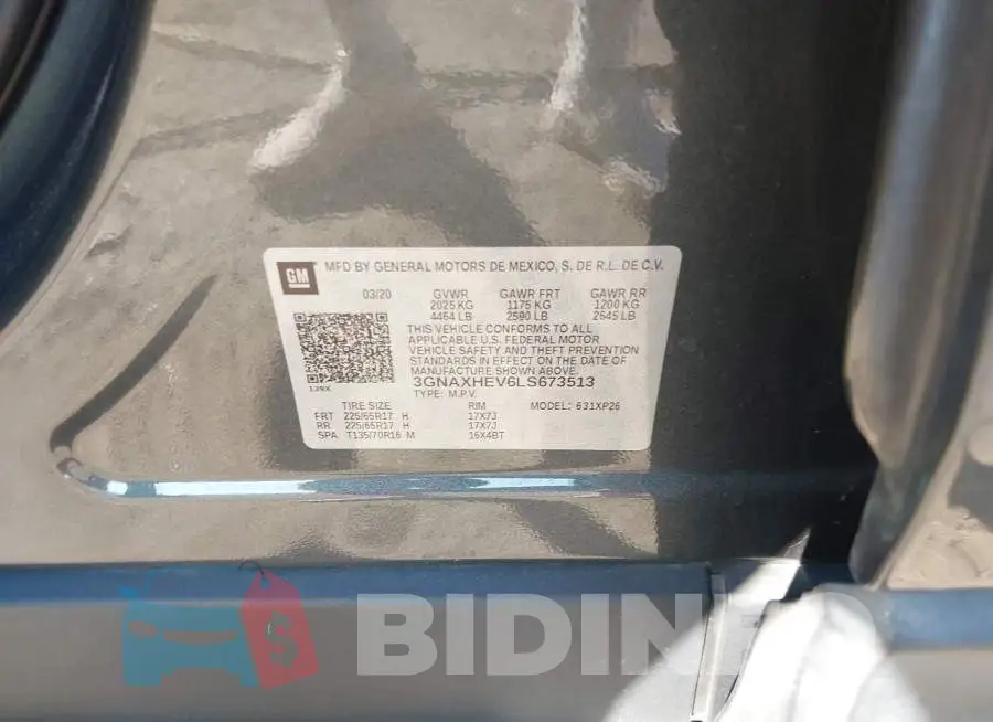 3GNAXHEV6LS673513 Photo# 9