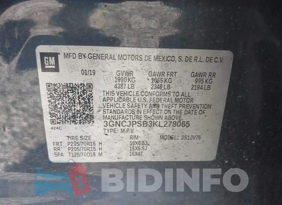 3GNCJPSB3KL278065 Photo# 9