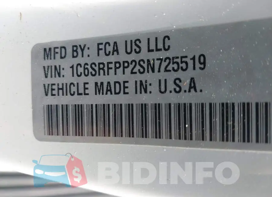 1C6SRFPP2SN725519 Photo# 9