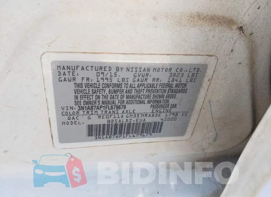3N1AB7AP1FL679679 Photo# 9