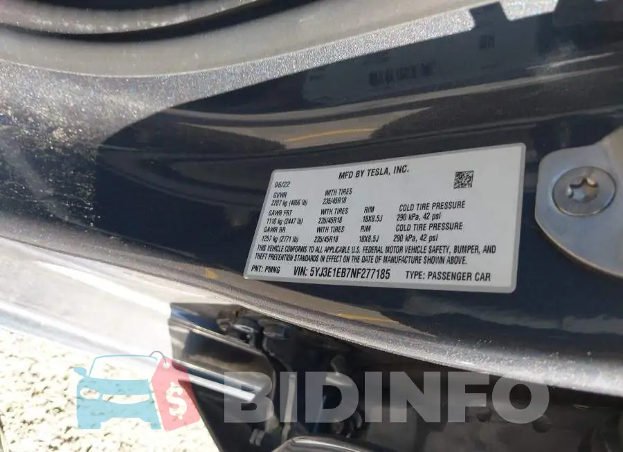 5YJ3E1EB7NF277185 Photo# 9