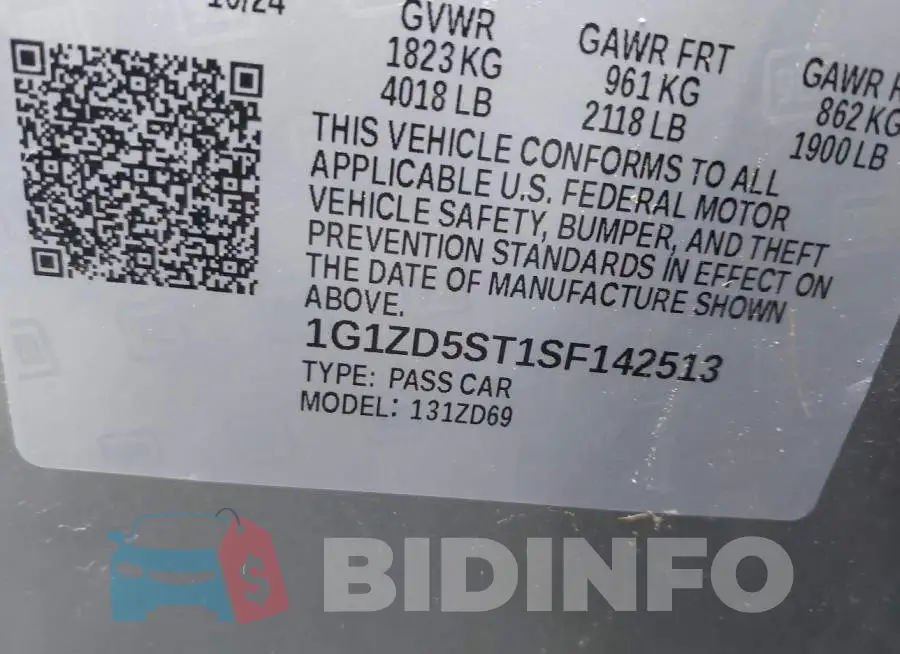 1G1ZD5ST1SF142513 Photo# 9