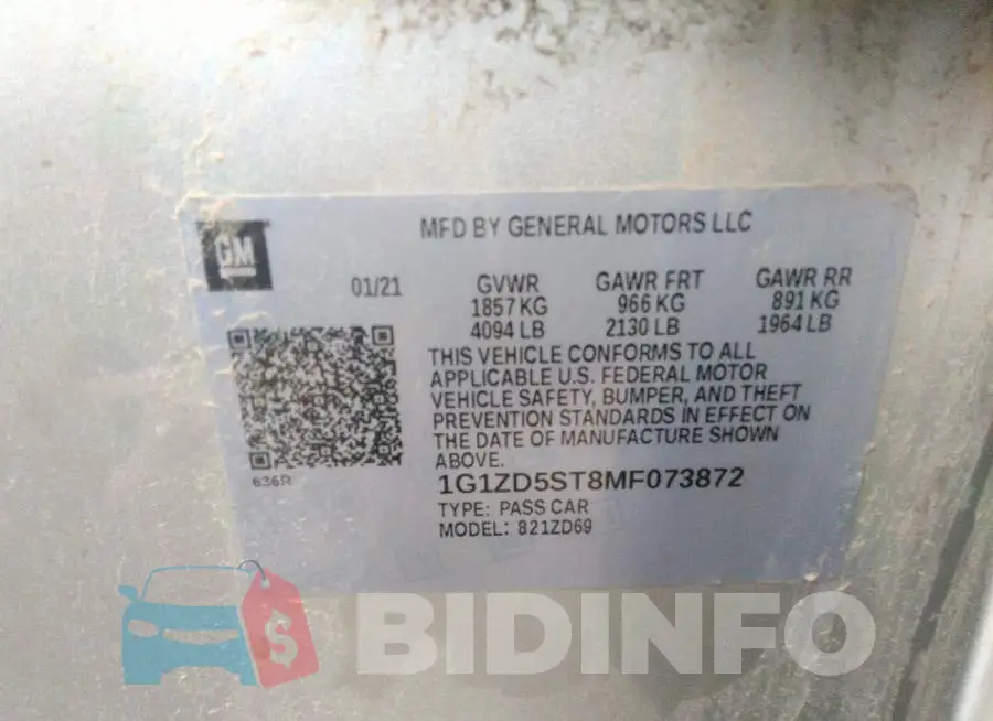 1G1ZD5ST8MF073872 Photo# 9