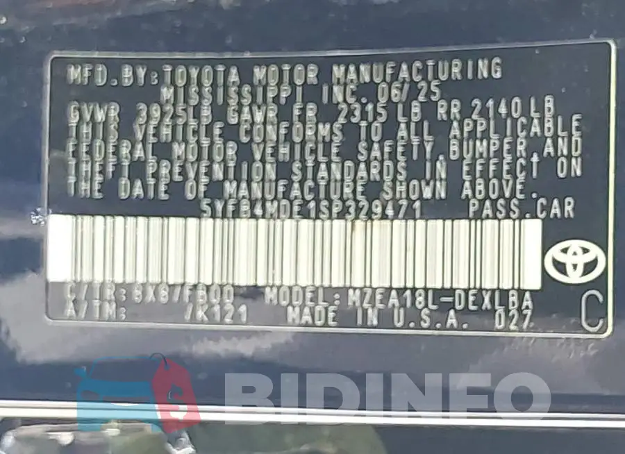 5YFB4MDE1SP329471 Photo# 9