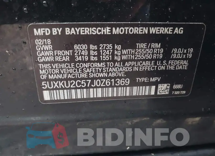 5UXKU2C57J0Z61369 Photo# 9